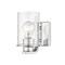 Z-Lite Beckett 1 Light Wall Sconce, Chrome And Clear Seedy 492-1S-CH - alternate 1